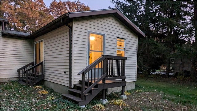 exterior space featuring entry steps