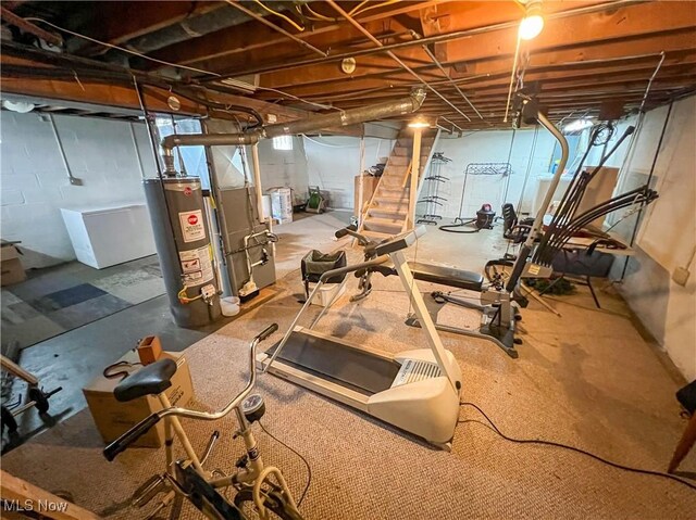106 N Surry Rd, East Liverpool, OH 43920 - exercise room featuring gas water heater