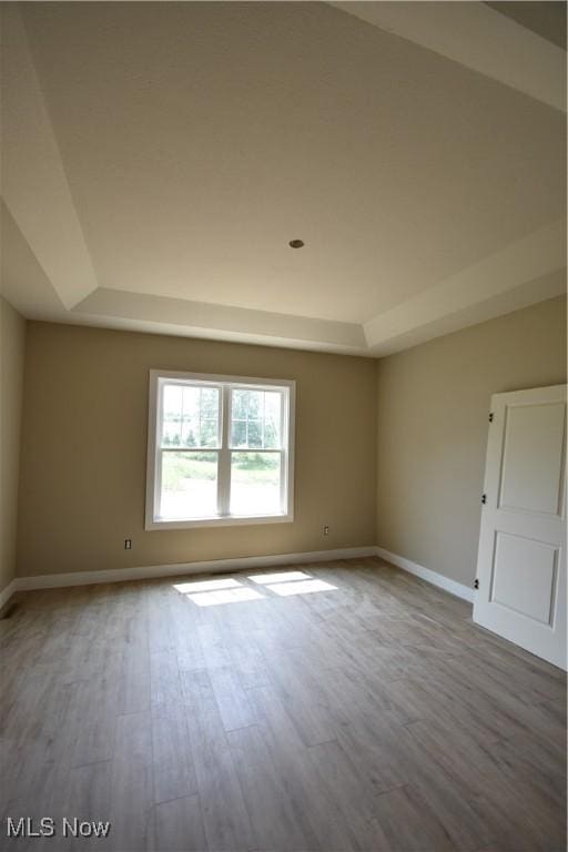 1486 Lake Front Blvd, North Lima, OH 44452 - spare room with baseboards, wood finished floors, and a raised ceiling