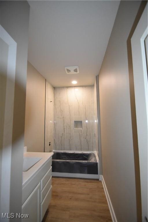 1486 Lake Front Blvd, North Lima, OH 44452 - full bathroom with vanity and wood finished floors