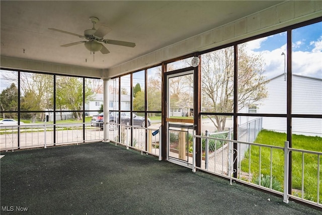 304 Conger Rd, Washington, WV 26181 - unfurnished sunroom with a wealth of natural light and a ceiling fan