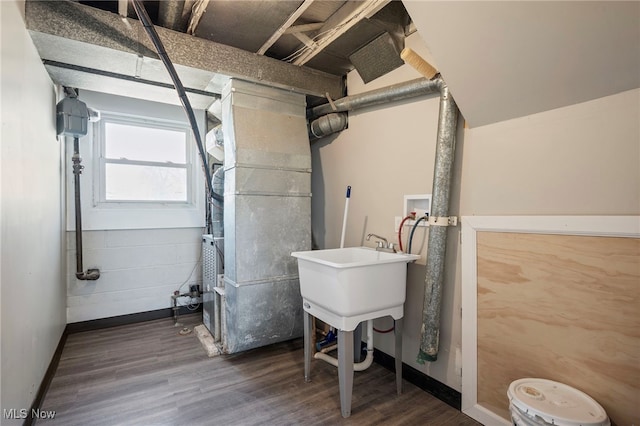 interior space featuring heating unit