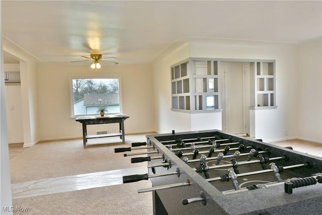 5099 Norquest Blvd, Youngstown, OH 44515 - playroom featuring a ceiling fan, baseboards, and carpet floors