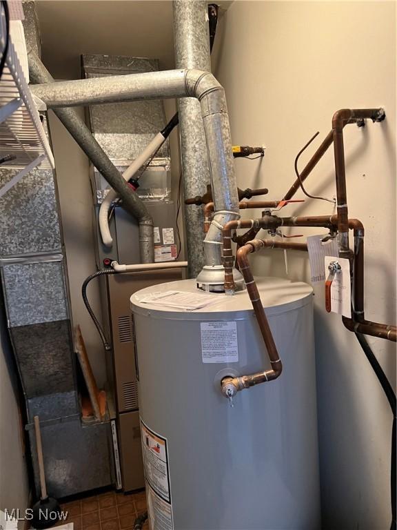 utilities featuring gas water heater