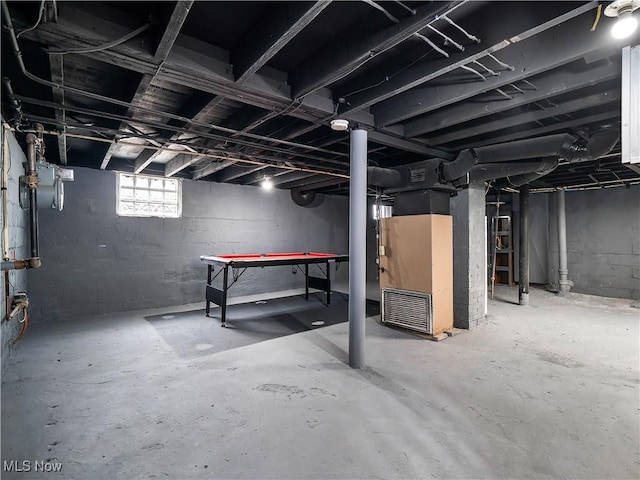 1821 Kenneth Ave, Cleveland, OH 44109 - basement with heating unit and visible vents