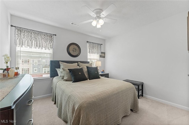 4006 N Steels Cir, Stow, OH 44224 - bedroom featuring baseboards, light carpet, and ceiling fan