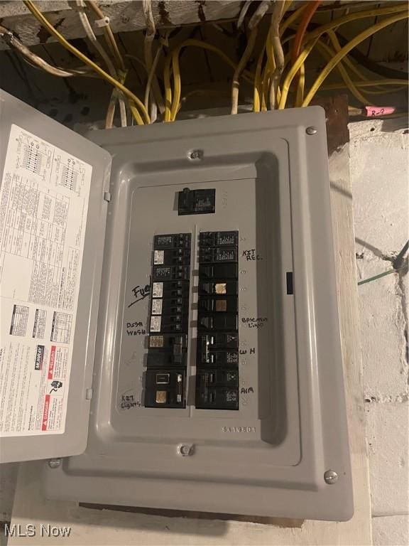 utility room featuring electric panel