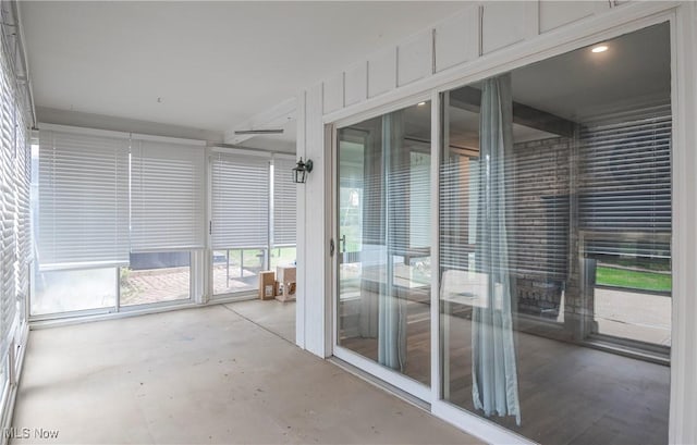 366 Portage St, Wadsworth, OH 44281 - unfurnished sunroom with unfinished concrete flooring