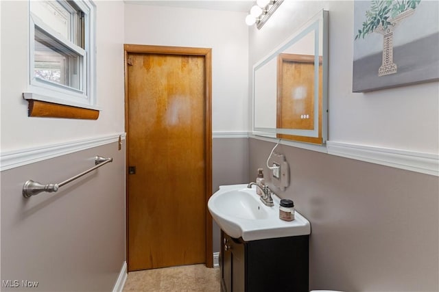 half bath with vanity