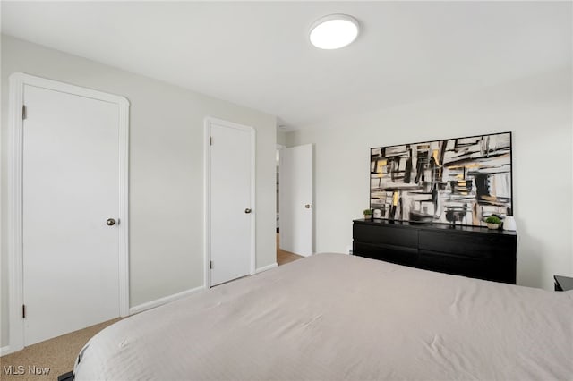 view of carpeted bedroom