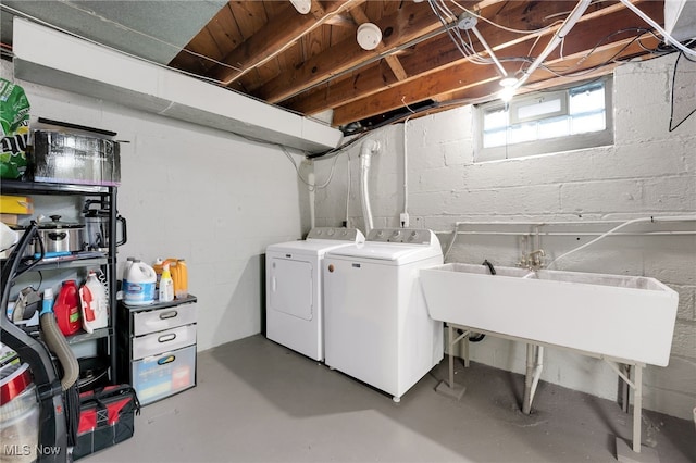 laundry area with washer and dryer and laundry area