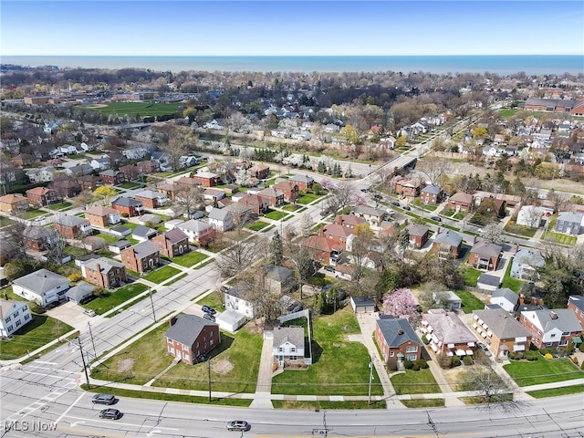 bird's eye view with a residential view