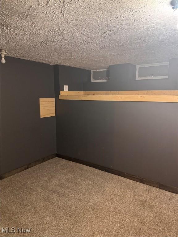 204 N Spring St, Loudonville, OH 44842 - carpeted empty room featuring a textured ceiling