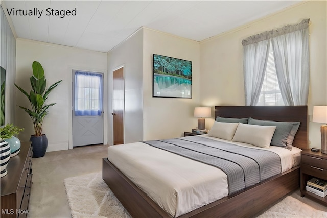 view of carpeted bedroom