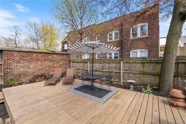 1881 W 65th St, Cleveland, OH 44102 - deck with outdoor dining space