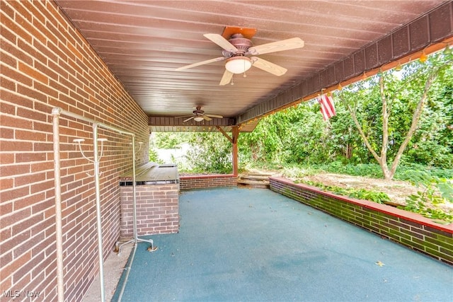 1809 Heritage Cir, Dover, OH 44622 - view of patio / terrace with a ceiling fan