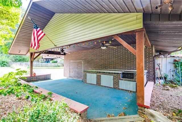 1809 Heritage Cir, Dover, OH 44622 - exterior space with a ceiling fan and fence