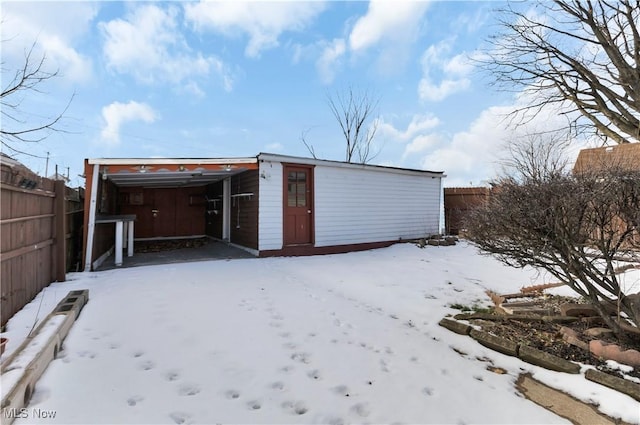 3533 Carlyle Ave, Cleveland, OH 44109 - snow covered structure with fence