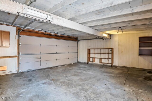 3533 Carlyle Ave, Cleveland, OH 44109 - garage with wood walls