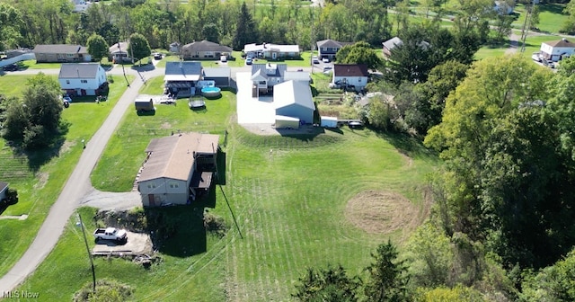 aerial view with a residential view