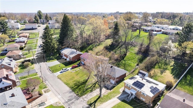 bird's eye view featuring a residential view