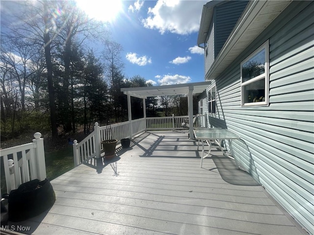 view of wooden terrace