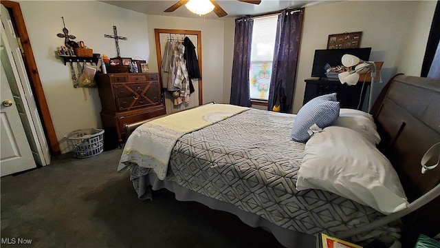 59011 Cherry Hill Rd, Byesville, OH 43723 - carpeted bedroom with ceiling fan