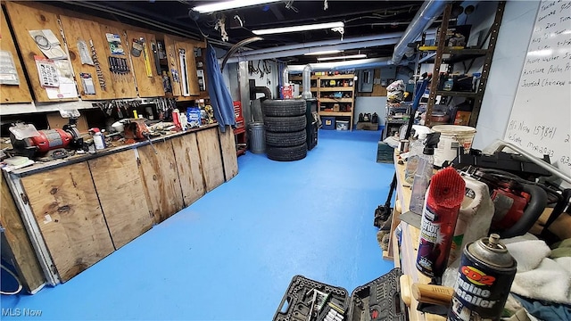 59011 Cherry Hill Rd, Byesville, OH 43723 - unfinished below grade area with a workshop area