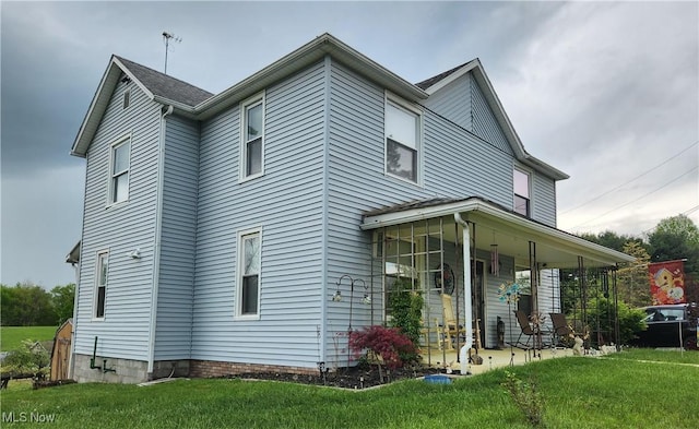 59011 Cherry Hill Rd, Byesville, OH 43723 - view of home's exterior featuring a lawn and covered porch