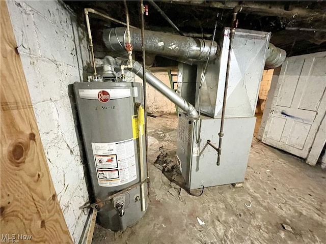 974 Madison Ave, Alliance, OH 44601 - utilities with heating unit and gas water heater