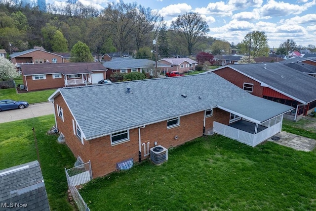 birds eye view of property featuring a residential view