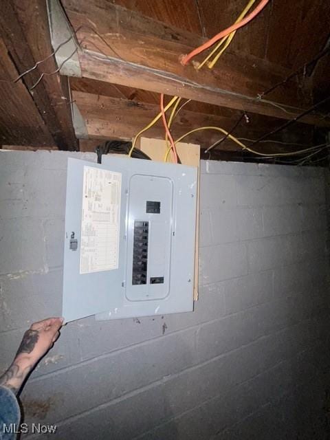 utility room with electric panel