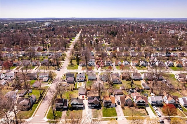 birds eye view of property featuring a residential view