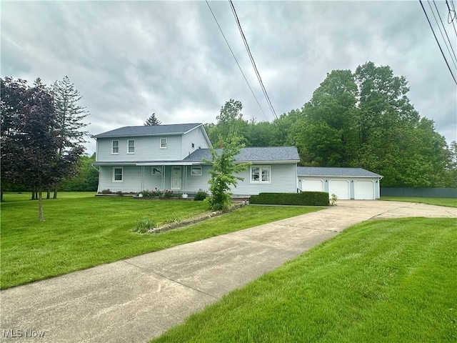 3799 Larchmont Ave NE, Bazetta, OH 44483 - view of front of house with a front lawn and a garage