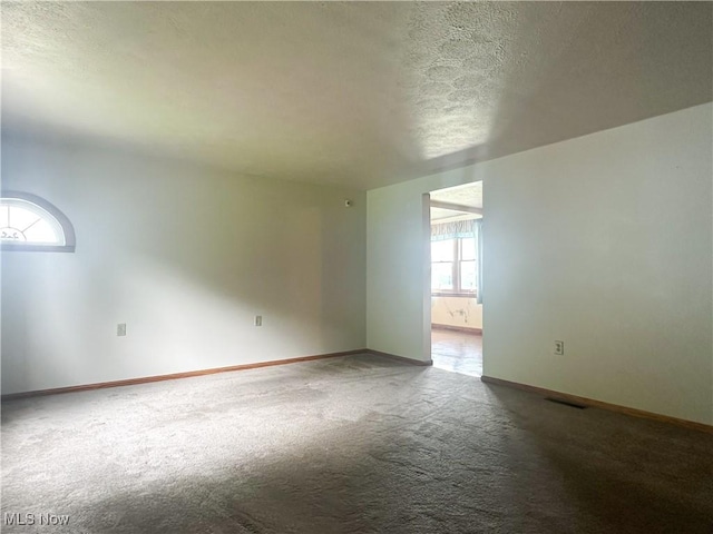 3799 Larchmont Ave NE, Bazetta, OH 44483 - unfurnished room with carpet, a textured ceiling, and baseboards