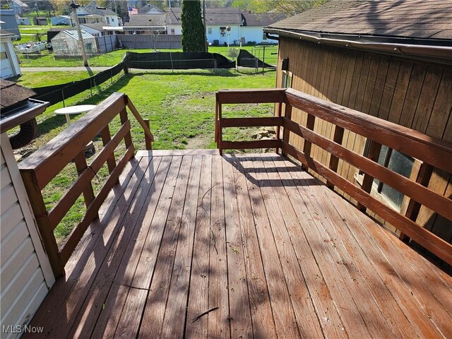 606 S 7th St, Cambridge, OH 43725 - wooden terrace featuring a residential view