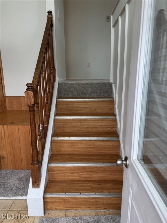 view of stairway