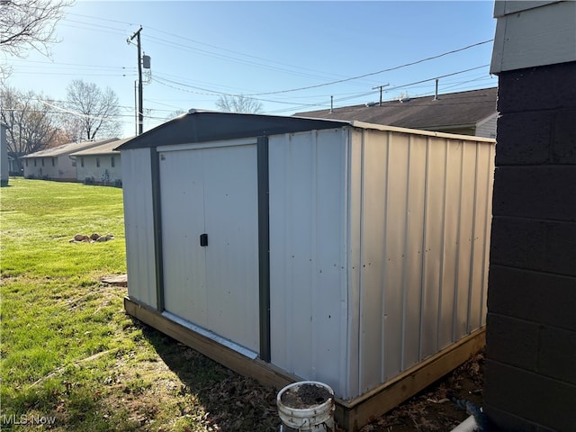 view of shed