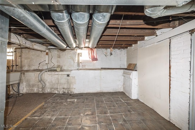 view of basement