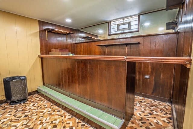 3867 E 177th St, Cleveland, OH 44128 - bar with wooden walls and bar area