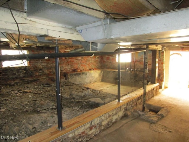 view of below grade area