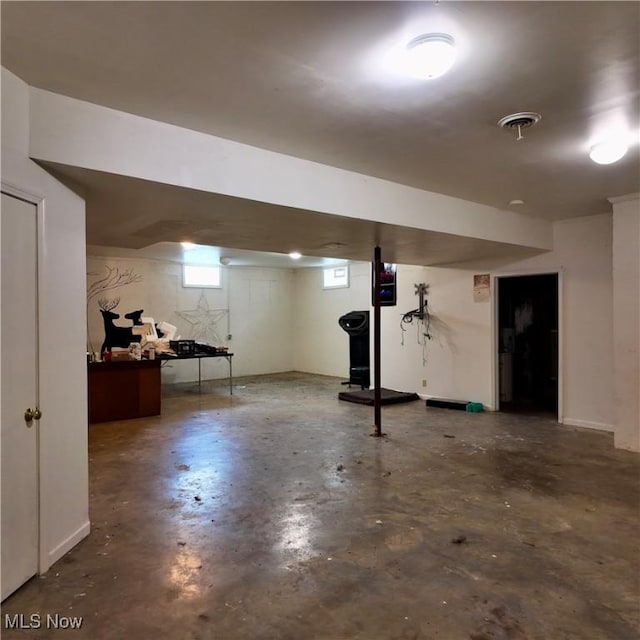 view of basement