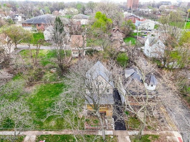 bird's eye view with a residential view