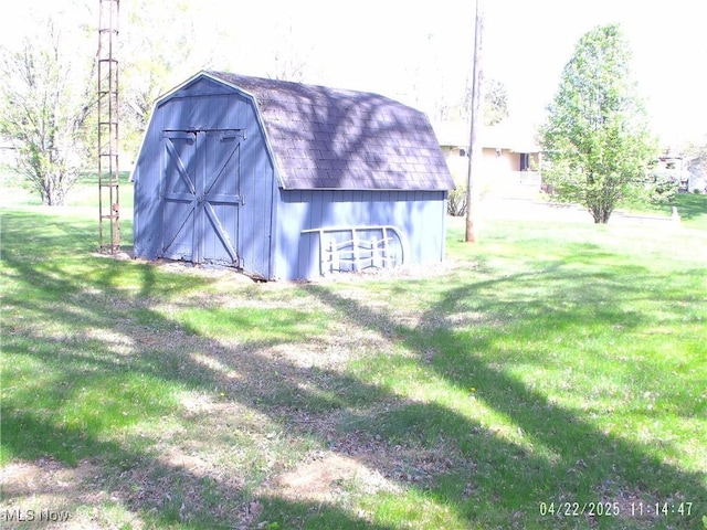 view of shed