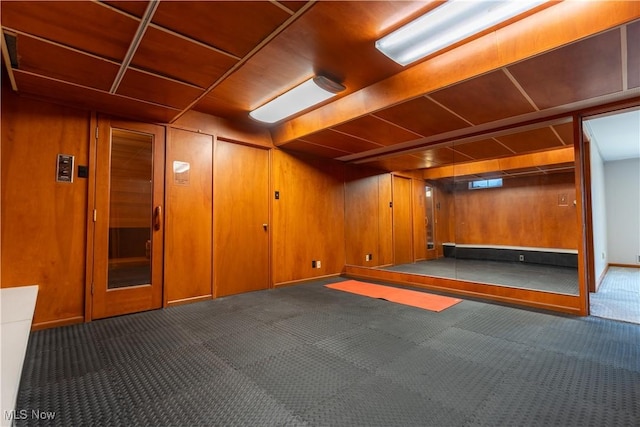 2622 Glenmont Rd NW, Canton, OH 44708 - finished below grade area featuring carpet floors and wooden walls