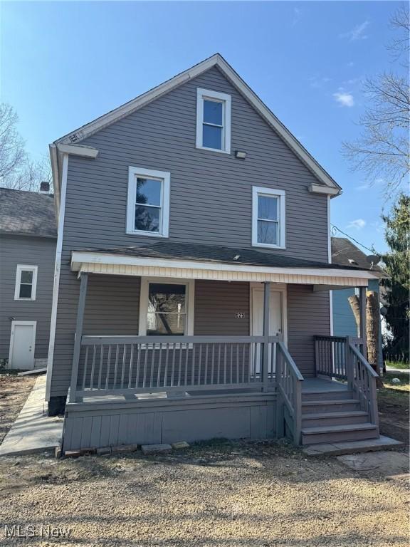 625 Allyn St, Akron, OH 44311 - view of front of house with covered porch