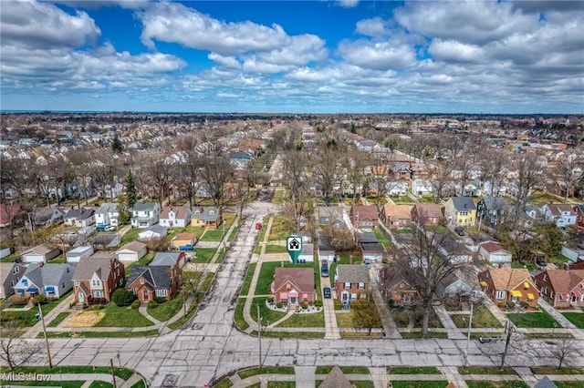 drone / aerial view featuring a residential view