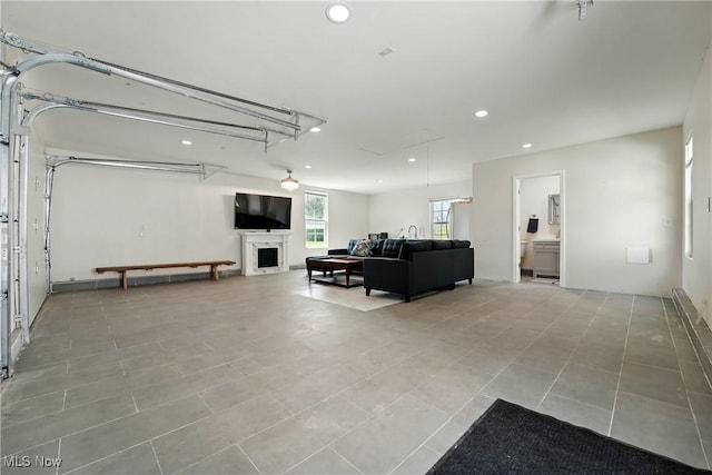 3270 S Canfield Niles Rd, Canfield, OH 44406 - living room featuring recessed lighting and tile patterned floors