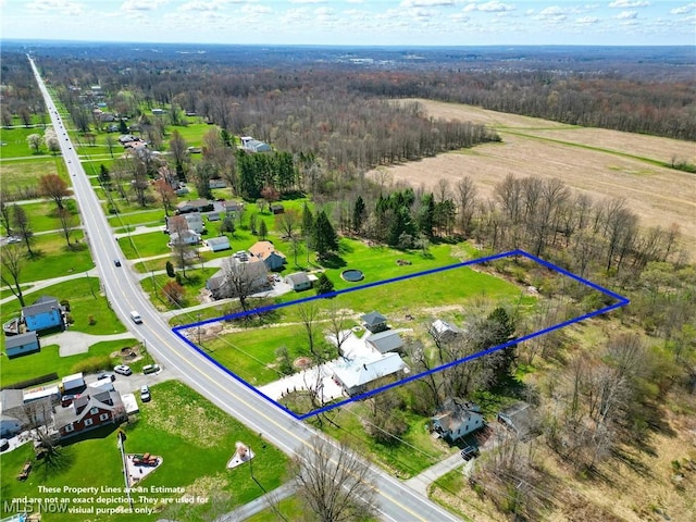 3270 S Canfield Niles Rd, Canfield, OH 44406 - bird's eye view with a wooded view