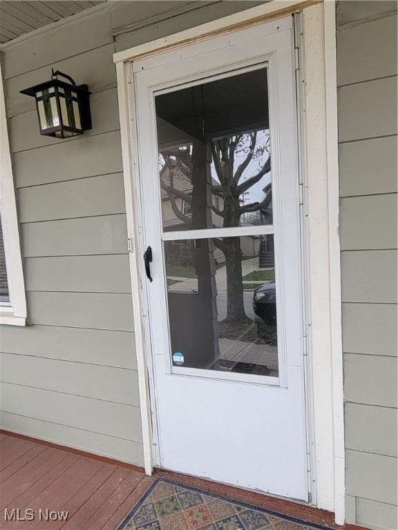 view of exterior entry